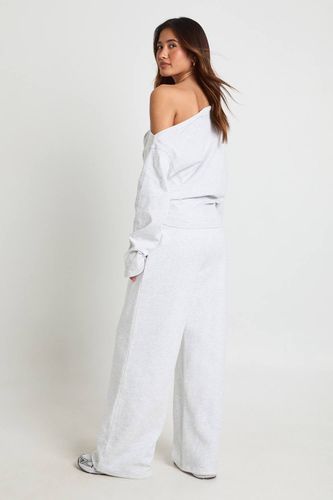 Ensemble Jogging Taille Cintrée Épaules Dénudées Jambes Droites | Taille Medium - boohoo - Modalova
