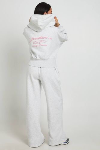 Ensemble De Survêtement Sweat À Casynthétiqueche Ajusté Zippé Et Jogger Imprimé Cœurs | Taille Medium - boohoo - Modalova