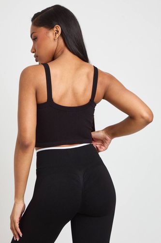 Brassière De Sport Rembourrée Sans Couture Côtelée Contour Avec Finitions Contrastées | Taille XS - boohoo - Modalova