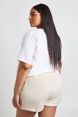 Short Grande Taille À Taille Cordon Contrastant | Taille 48 - boohoo - Modalova