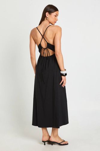 Robe Midaxi En Bengaline Avec Taille Élastiquée Et Dos Croisé | Taille 44 - boohoo - Modalova