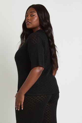 Haut De Plage Grande Taille En Maille À Col En V | Taille 24-26 - boohoo - Modalova