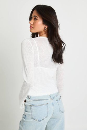 Haut Henley Transparent À Double Épaisseur | Taille 44 - boohoo - Modalova