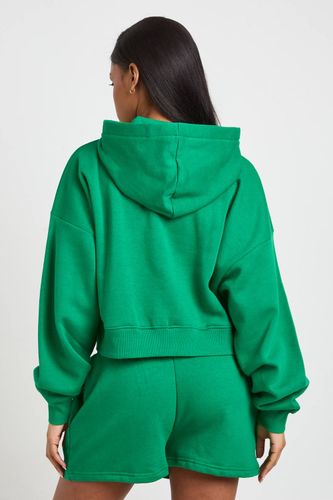 Sweat À Casynthétiqueche Zippé Oversize Boxy À Manches Ballon | Taille Medium - boohoo - Modalova