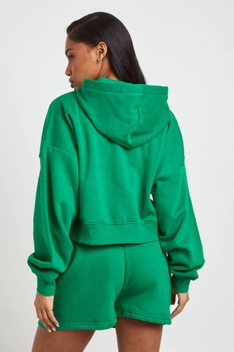 Short En Molleton Taille Haute Avec Cordon De Serrage Interne | Taille Medium - boohoo - Modalova