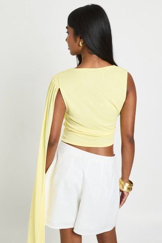 Haut Transparent Texturé Avec Détail Drapé Froncé | Taille 42 - boohoo - Modalova
