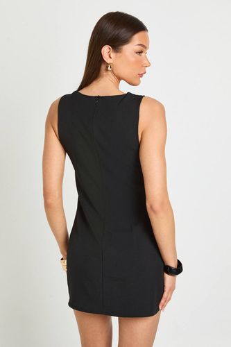 Robe Droite Tissée Avec Détail Nœud | Taille 44 - boohoo - Modalova