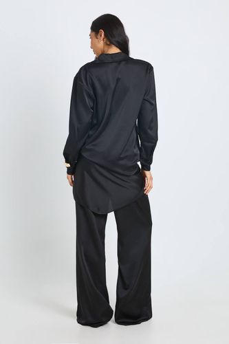 Ensemble Coordonné Tall Chemise Et Pantalon En Satin Avec Taille Nouée | Taille 46 - boohoo - Modalova