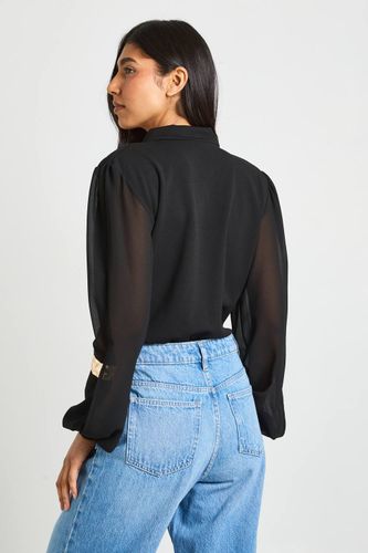 Body Tall Cache-cœur À Manches En Mousseline | Taille 46 - boohoo - Modalova