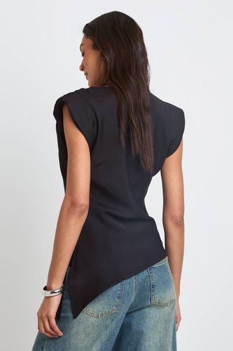 Blouse Asymétrique Haute Avec Épaulettes Froncées | Taille 46 - boohoo - Modalova