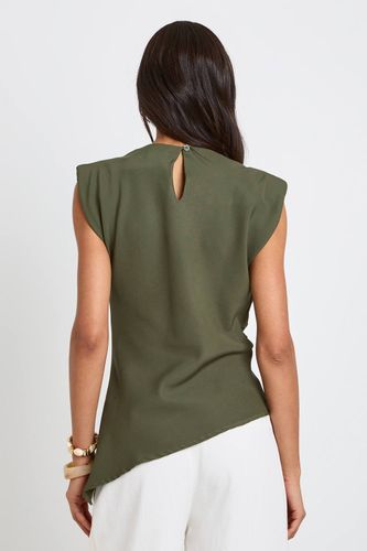 Blouse Asymétrique Haute Avec Épaulettes Froncées | Taille 46 - boohoo - Modalova