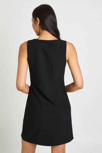 Robe Droite Haute Col V À Boutons Dorés | Taille 46 - boohoo - Modalova