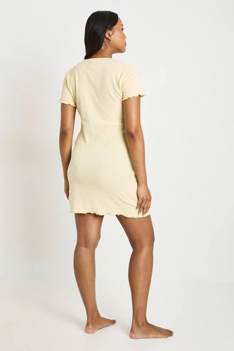 Nuisette De Maternité Côtelée À Boutons | Taille 46 - boohoo - Modalova