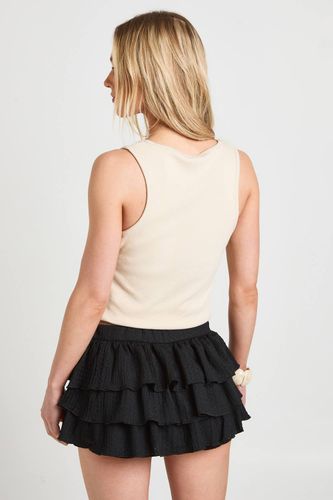 Short Court À Volants Texturé Petite | Taille 44 - boohoo - Modalova
