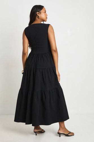 Robe Midi De Maternité En Bengaline À Encolure Carrée | Taille 46 - boohoo - Modalova