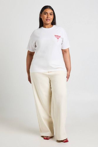 T-shirt Imprimé Club Spaghetti Grande Taille | Taille 48 - boohoo - Modalova