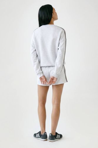 Ensemble De Survêtement Sweat-shirt Et Short À Détail Double Bande | Taille Medium - boohoo - Modalova
