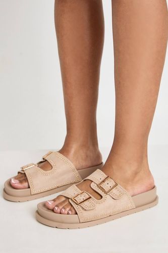 Sandales À Double Boucle Avec Détails Cloutés En Synthétique | Taille 37 - boohoo - Modalova