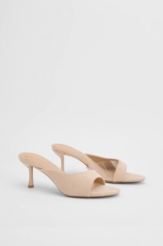 Mules À Talon Aiguille En Synthétique Avec Détail Transparent Asymétrique | Taille 37 - boohoo - Modalova