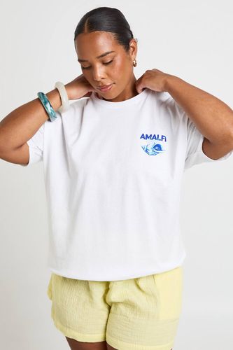 T-shirt Imprimé Amalfi Beach Grande Taille | Taille 48 - boohoo - Modalova
