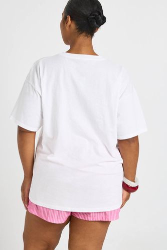 T-shirt Grande Taille Imprimé Easy To Fall In Love | Taille 48 - boohoo - Modalova