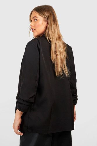 Plus Blazer à Détails de Revers et Manches Froncées | Taille 48 - boohoo - Modalova