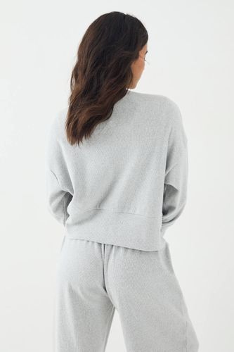 Sweat-shirt Décontracté à Côtes Brossées | Taille XS - DSGN Studio - Modalova