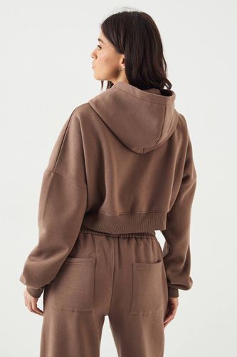 Sweat à casynthétiqueche court boxy zippé | Taille 50 - DSGN Studio - Modalova
