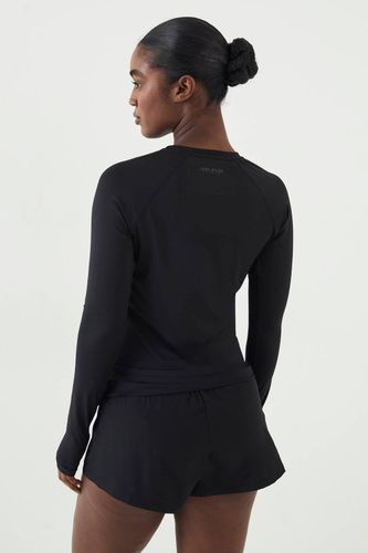 T-Shirt à Manches Longues Coupe Ample avec Inserts en Maille | Taille XS - DSGN Studio - Modalova