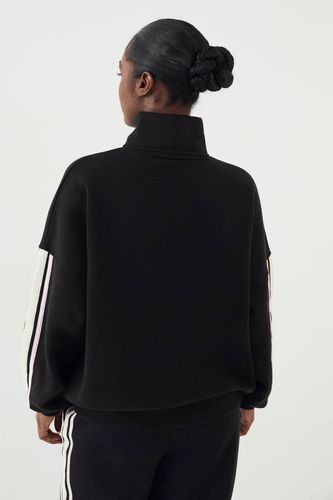 Sweat-shirt Sport à Blocs de Couleur avec Col Montant et Fermeture Éclair Intégrale | Taille Medium - DSGN Studio - Modalova