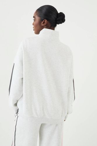 Sweat-shirt Sport à Col Montant Zippé et Blocs de Couleurs | Taille Medium - DSGN Studio - Modalova