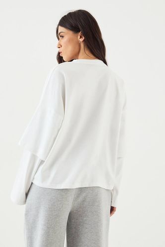 T-Shirt à Manches Effet Superposé | Taille Medium - DSGN Studio - Modalova