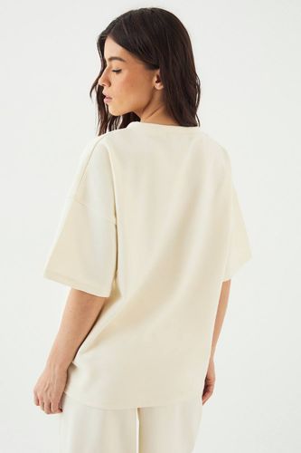 T-Shirt Interlock Col V Coupe Oversize | Taille Medium - DSGN Studio - Modalova