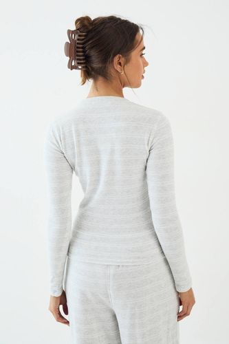 Haut Ajusté à Manches Longues Rayé | Taille Medium - DSGN Studio - Modalova
