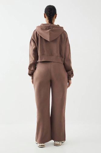 Jogging Taille Moyenne Jambe Droite avec Cordon Contrastant | Taille Medium - DSGN Studio - Modalova
