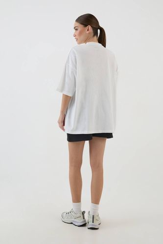 T-shirt Oversize Brodé Avec Logo Script | Taille XS - DSGN Studio - Modalova