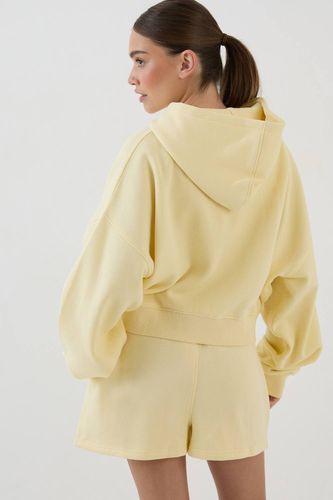 Sweat À Casynthétiqueche Court Boxy Zippé Avec Appliqué Collegiate | Taille Medium - DSGN Studio - Modalova