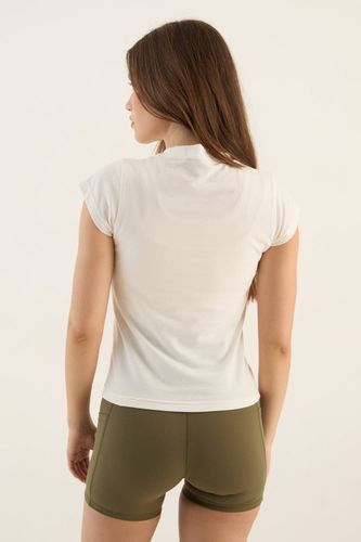 Haut Ajusté À Manches Courtes Imprimé Universitaire | Taille 2XL - DSGN Studio - Modalova