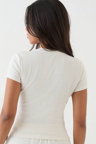 T-shirt Ajusté En Maille Pointelle | Taille Medium - DSGN Studio - Modalova