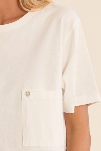 T-shirt en coton avec poche sur le cœur - MOLLY BRACKEN - Modalova