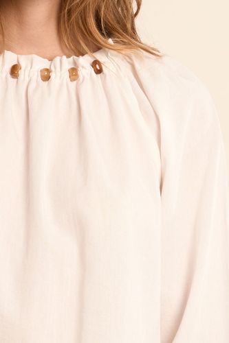 Blouse col rond perlé - MOLLY BRACKEN - Modalova