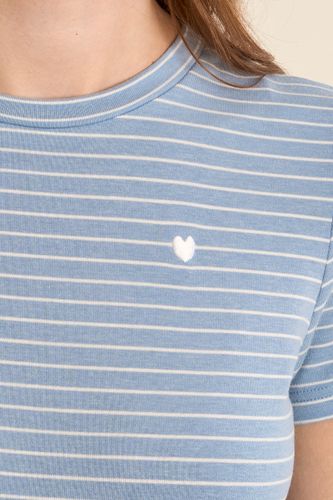 T-shirt rayé, coeur - MOLLY BRACKEN - Modalova