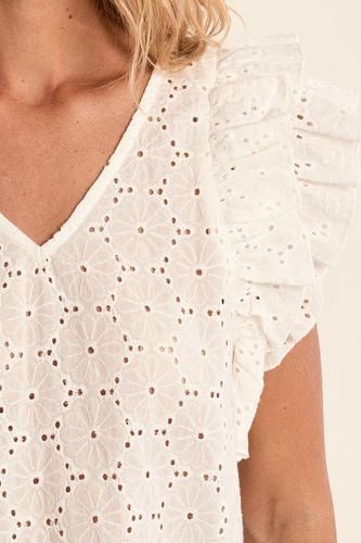 Top en coton, broderies anglaises - MOLLY BRACKEN - Modalova