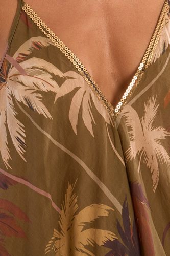 Longue robe fluide en coton, imprimée - MOLLY BRACKEN - Modalova