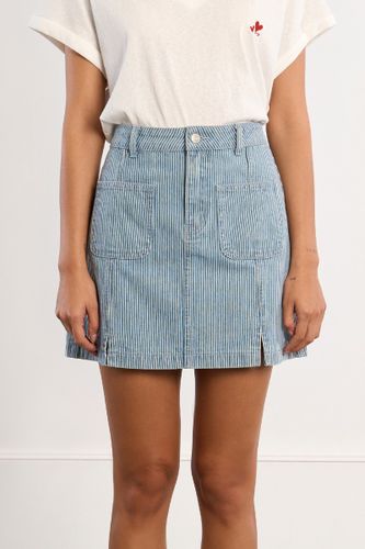 Jupe mini denim rayée - LILI SIDONIO - Modalova
