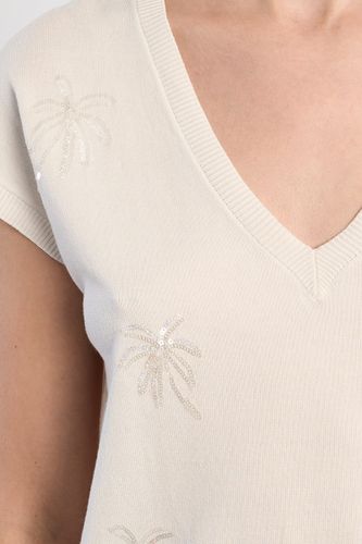 Maille manches courtes aux motifs palmiers - LILI SIDONIO - Modalova