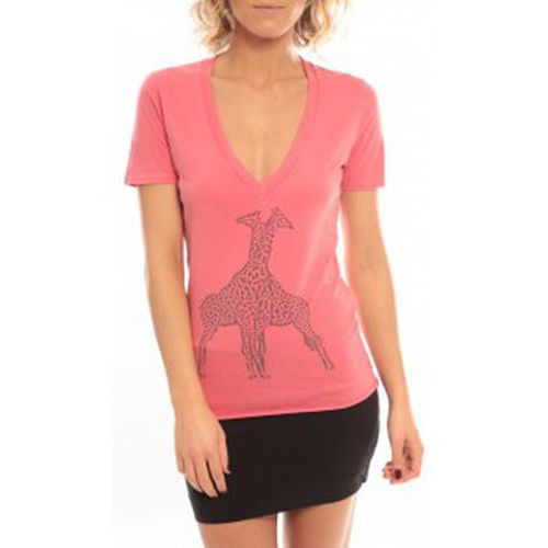 T-shirt V neck short sleeves Giraffe T00-91-80 - So Charlotte - Modalova