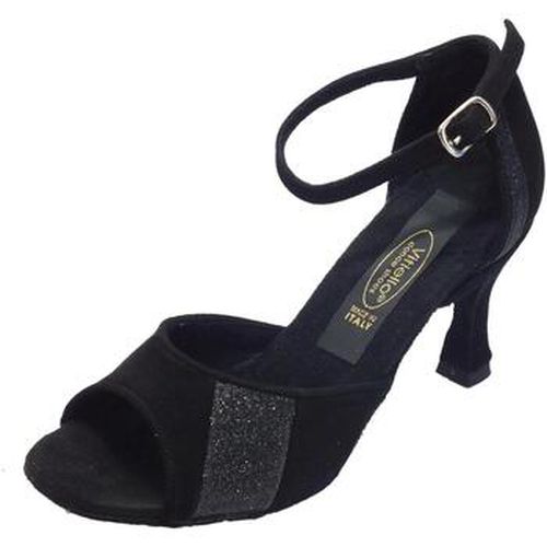 Sandales 406 camoscio nero cristallo fine - Vitiello Dance Shoes - Modalova