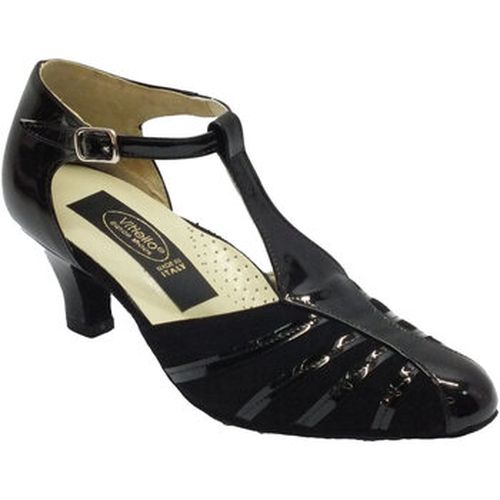 Sandales Standard nero vernice e camoscio tacco - Vitiello Dance Shoes - Modalova