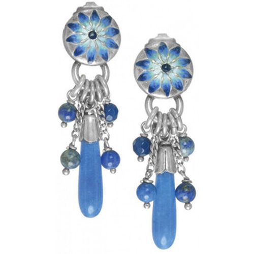 Boucles oreilles Boucles d'oreille poussoir top bleu - Franck Herval - Modalova